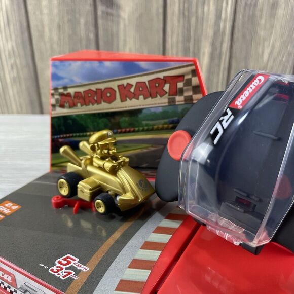 Mario Kart Carrera RC 1 50 Scale Mini Remote Control Car MARIO GOLD CHASE - Picture 12 of 16